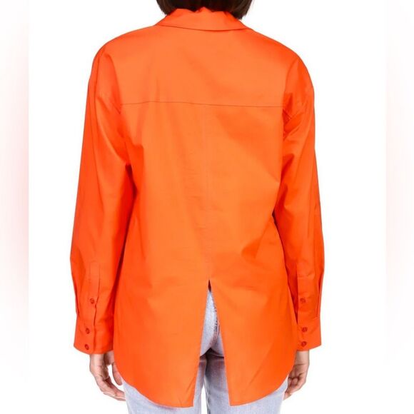 NWT Sanctuary slit back poplin shirt cb2152cq7 size M - Picture 3 of 10